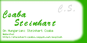 csaba steinhart business card